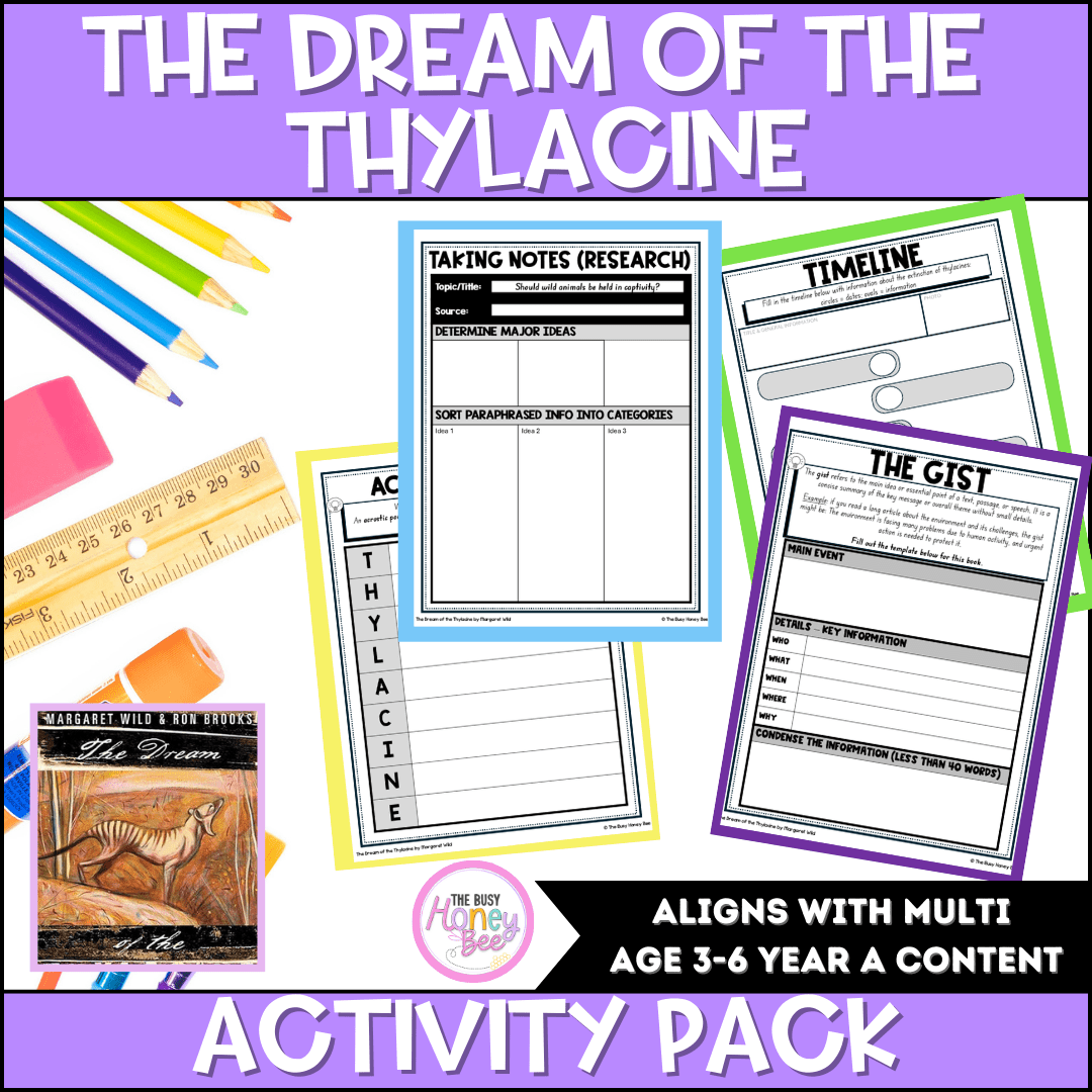 The Dream of the Thylacine Activity Pack - Activity Pack