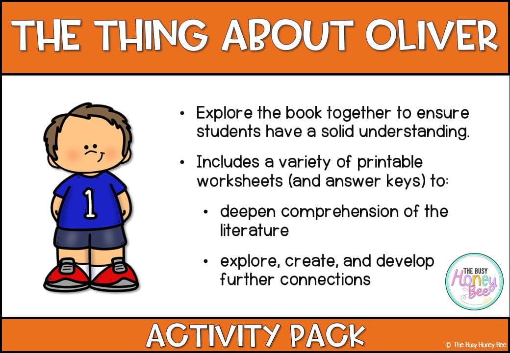The Thing About Oliver Activity Pack -