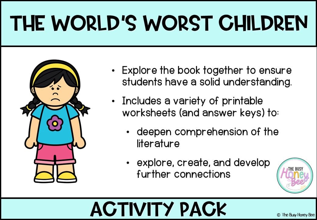 The World's Worst Children Activity Pack - Activity Pack