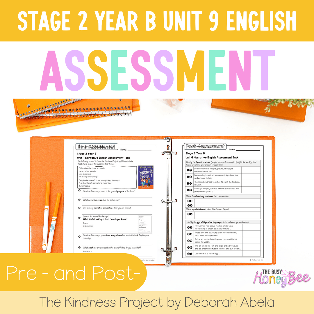Stage 2 Year B English Pre- and Post-Assessment Unit 9 Narrative 2025 ...