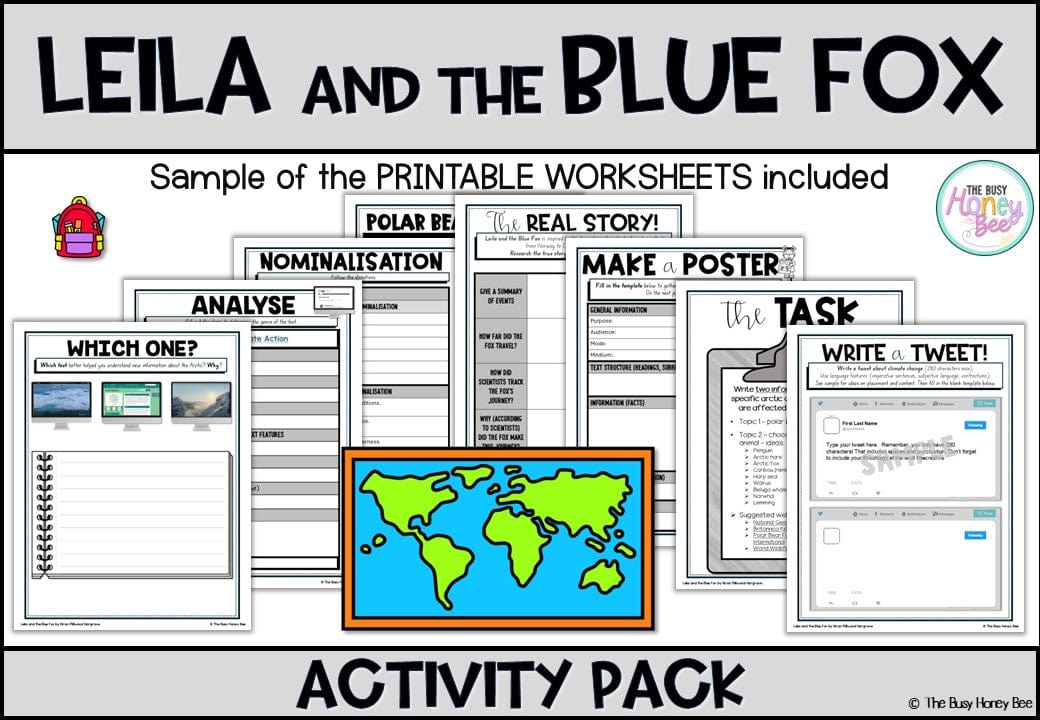 Unit 3 Leila and the Blue Fox by Kiran Millwood Hargrave Activity Pack -