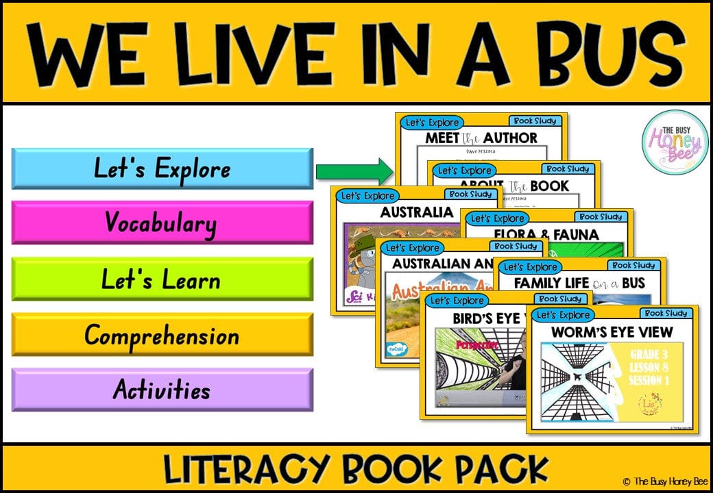 We Live in a Bus by Dave Petzold - CBCA 2025 - Literacy Book Pack - Activity Pack