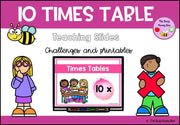 10 Times Table Teaching Slide and Printable Bundle - Teaching Bundle