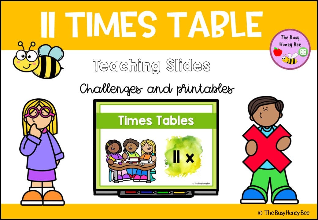 11 Times Table Teaching Slide and Printable Bundle - Teaching Bundle