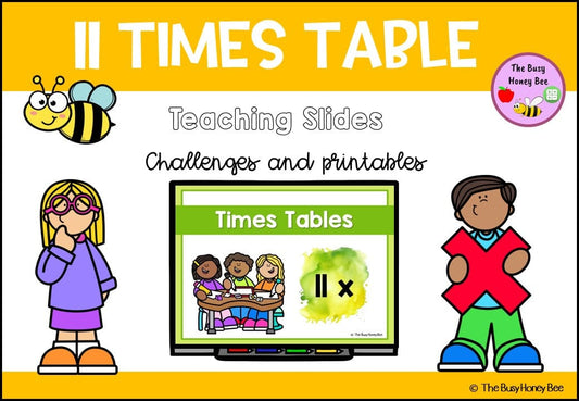 11 Times Table Teaching Slide and Printable Bundle - Teaching Bundle