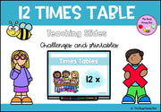 12 Times Table Teaching Slide and Printable Bundle - Teaching Bundle