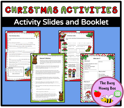 Stage 3 Christmas Activities PowerPoint and Booklet