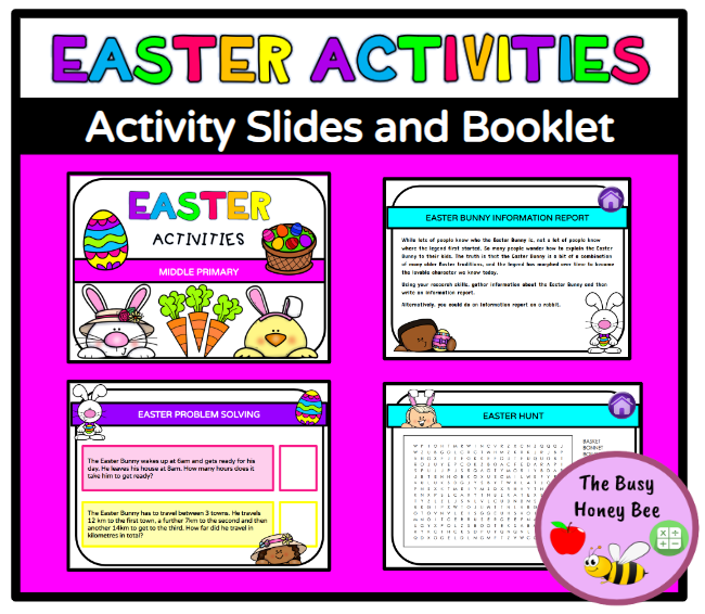 Middle Primary Easter Activity Slides and Booklet