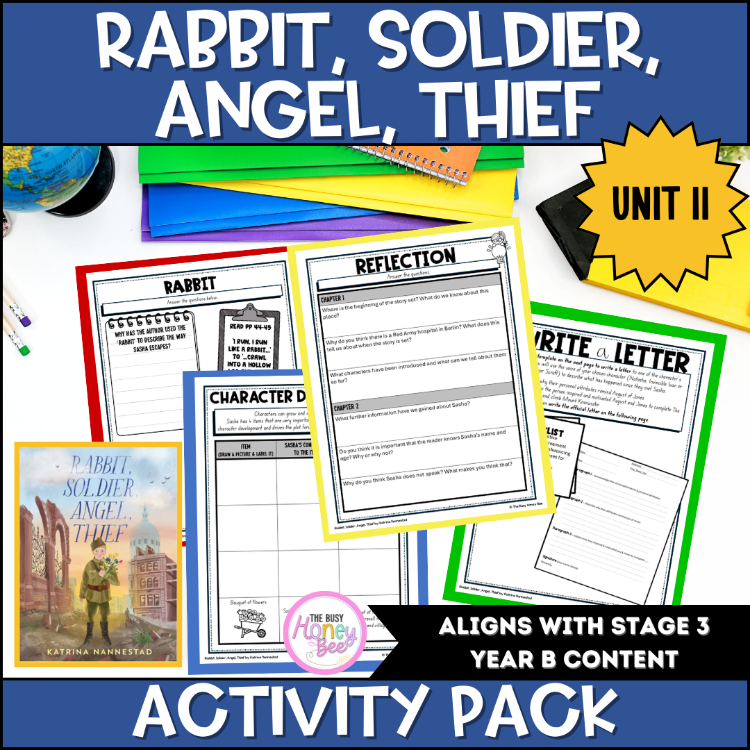 Rabbit, Soldier, Angel, Thief Unit 11 Activity Pack