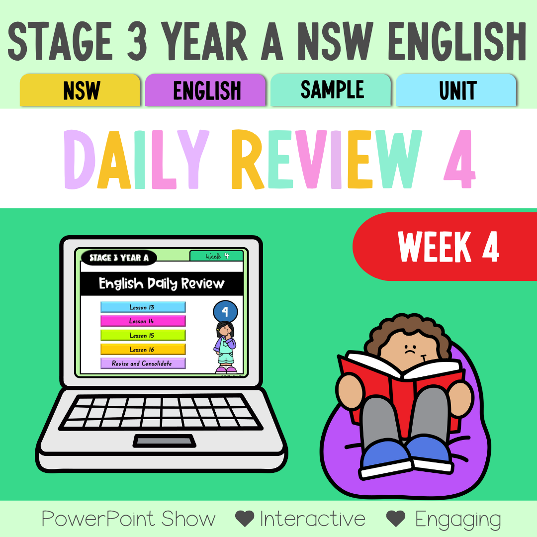 Stage 3 Year A Australian | NSW English Daily Review | Warm-Up Unit 4 Week 4