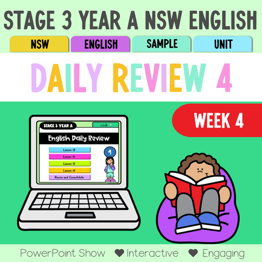 Stage 3 Year A Australian | NSW English Daily Review | Warm-Up Unit 4 Week 4
