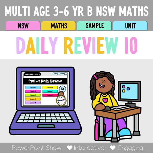 Multi Age 3-6 Year B Australian | NSW Math Daily Review | Warm-Up Unit 10