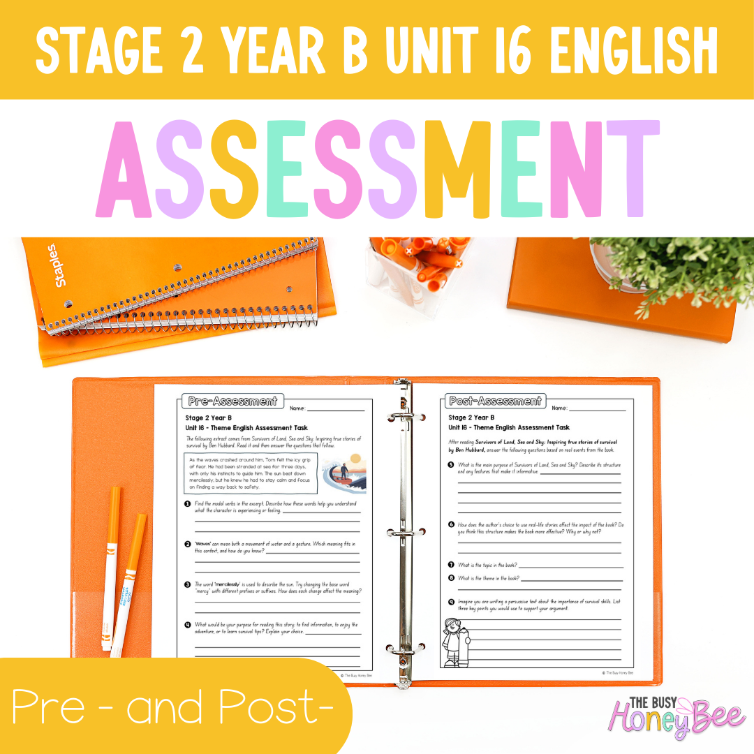 ULTIMATE Stage 2 Year B English Assessment Bundle