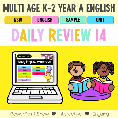 Multi Age K-2 Year A Australian | NSW English Daily Review | Warm-Up Unit 14