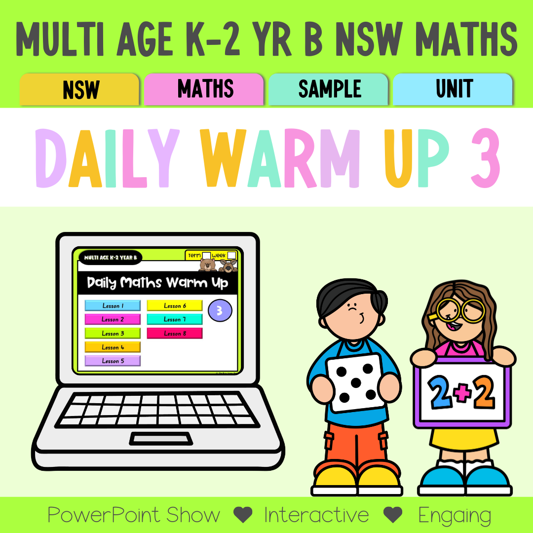 Multi Age K-2 Year B Maths Daily Warm Up Unit 3