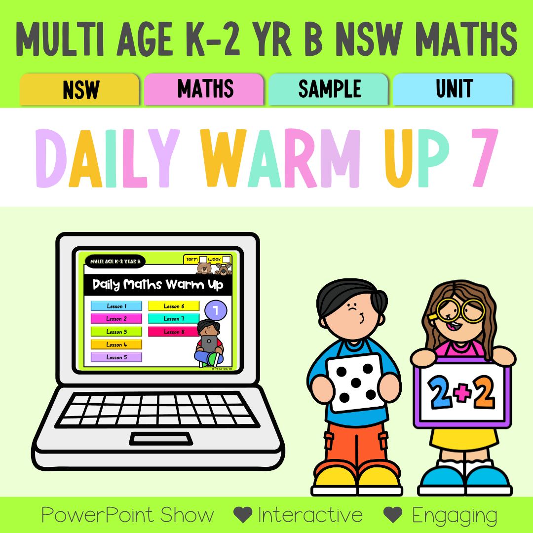 Multi Age K-2 Year B Australian | NSW Maths Daily Review | Warm-Up Unit 7