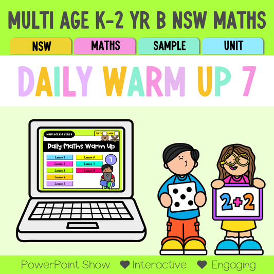 Multi Age K-2 Year B Australian | NSW Maths Daily Review | Warm-Up Unit 7