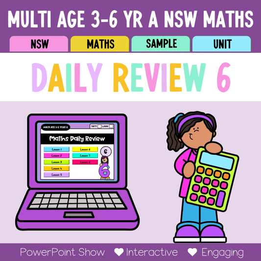 Multi Age 3-6 Year A Australian | NSW Math Daily Review | Warm-Up Unit 6