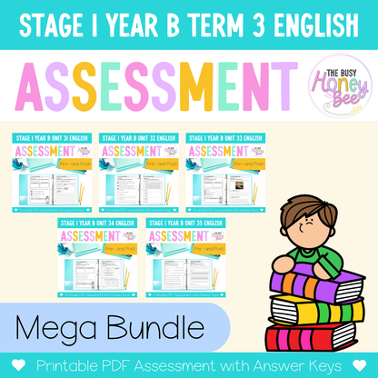 Stage 1 Year B NSW English Assessment Term 3 Mega Bundle