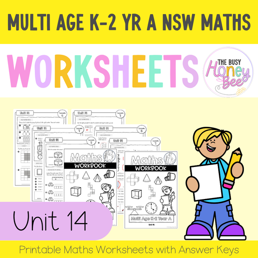 Multi Age K-2 Year A NSW Maths Worksheets Unit 14