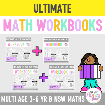 Multi Age 3-6 Year B NSW Maths Workbook ULTIMATE Mega Bundle