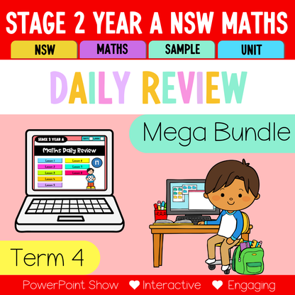 Stage 2 Year A Australian | NSW Math Daily Review | Warm-Up Term 4 Mega Bundle