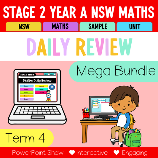 Stage 2 Year A Australian | NSW Math Daily Review | Warm-Up Term 4 Mega Bundle