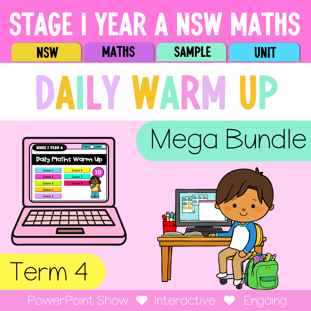 Stage 1 Year A Maths Daily Warm Up Term 4 Mega Bundle