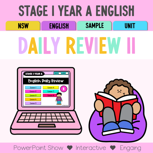 Stage 1 Year A Australian | NSW English Daily Review | Warm-Up Unit 11