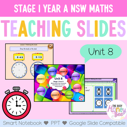 Stage 1 Year A Unit 8 Maths Teaching Slides