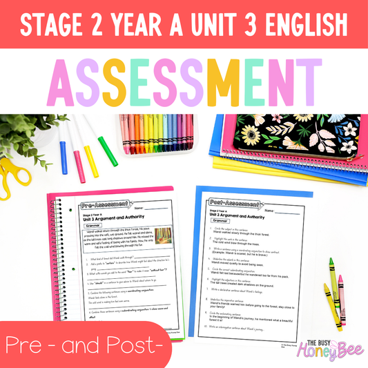 Stage 2 Year A English Pre- and Post-Assessment Unit 3 Argument and Authority