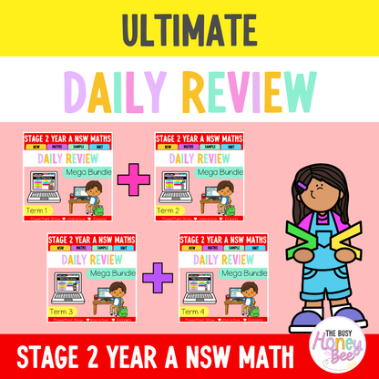 Stage 2 Year A Ultimate Australian | NSW Maths Daily Review | Warm-Up Mega Bundle