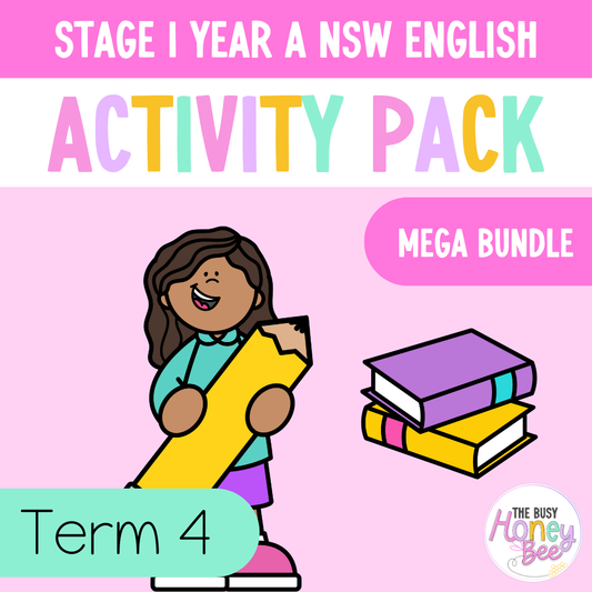 Stage 1 Year A and Multi Age K-2 Year A Term 4 English Activity Packs Mega Bundle