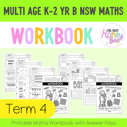 Multi Age K-2 Year B NSW Maths Workbook Term 4