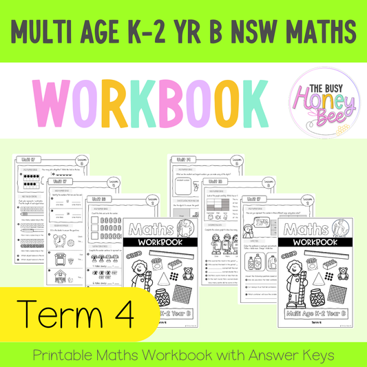 Multi Age K-2 Year B NSW Maths Workbook Term 4