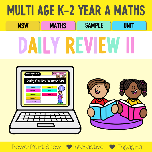 Multi Age K-2 Year A Australian | NSW Maths Daily Review | Warm-Up Unit 11