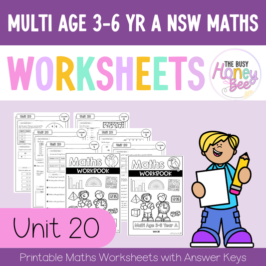 Multi Age 3-6 Year A NSW Maths Worksheets Unit 20