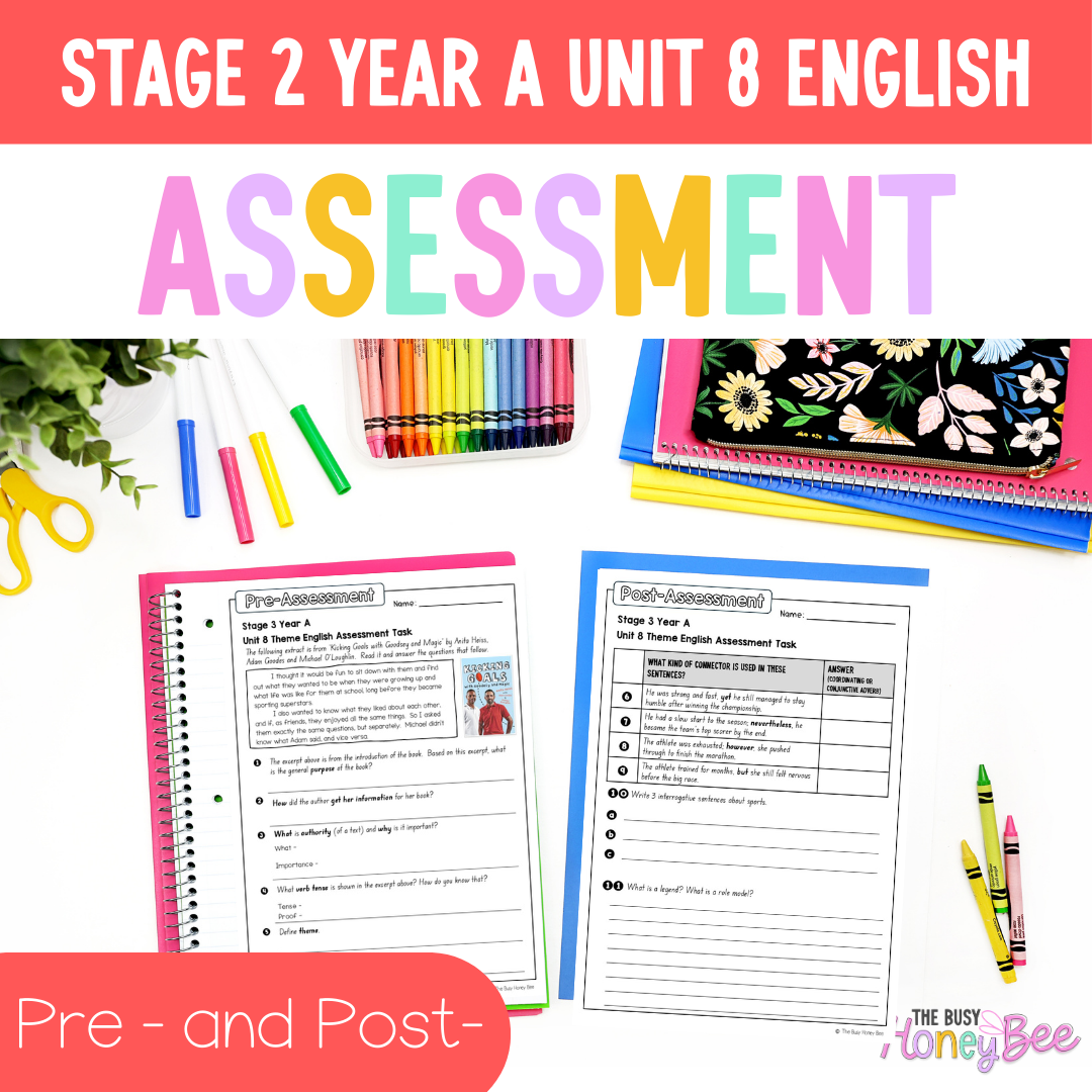 ULTIMATE Stage 2 Year A English Assessment Bundle