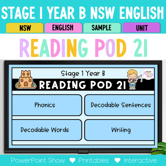 Stage 1 Year B - Year 2 Reading Pod 21 -  tt bb dd gg mm pp