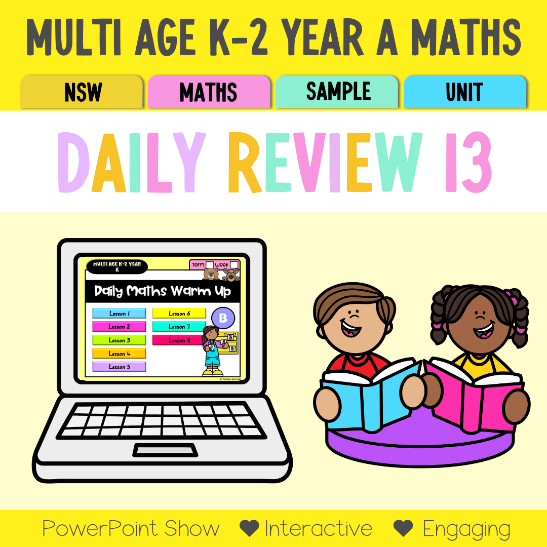 Multi Age K-2 Year A Australian | NSW Maths Daily Review | Warm-Up Unit 13