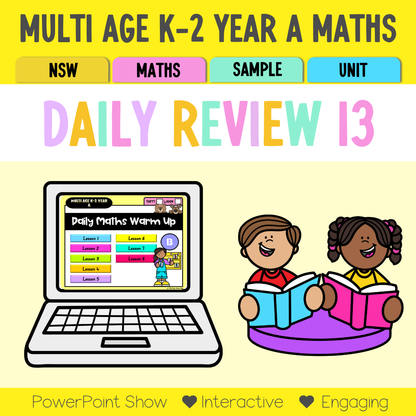 Multi Age K-2 Year A Australian | NSW Maths Daily Review | Warm-Up Unit 13