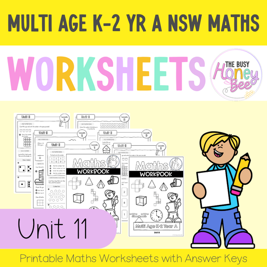 Multi Age K-2 Year A NSW Maths Worksheets Unit 11