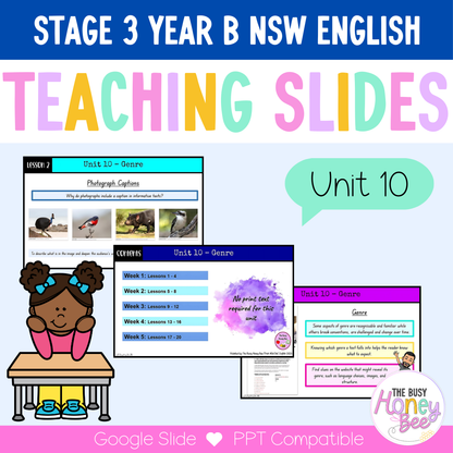 Stage 3 Year B Unit 10 Genre English Teaching Slides