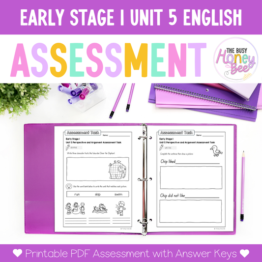 Early Stage 1 English Assessment Unit 5 Perspective and argument