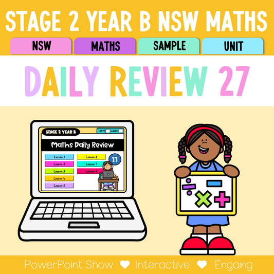 Stage 2 Year B Australian | NSW Math Daily Review | Warm-Up Unit 27