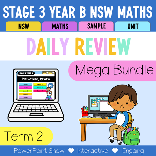 Stage 3 Year B Australian | NSW Math Daily Review | Warm-Up Term 2 Mega Bundle