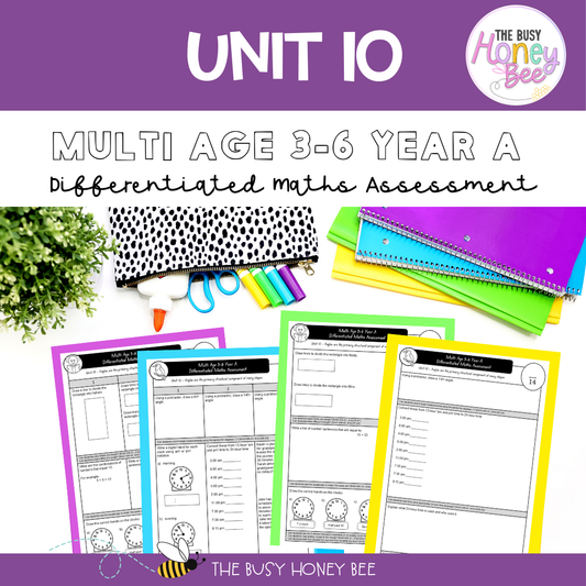 Multi Age 3-6 Year A Differentiated NSW Maths Assessment Unit 10
