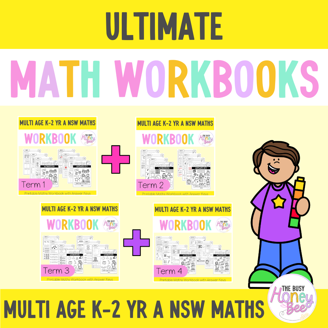 Multi Age K-2 Year A NSW Maths Workbook ULTIMATE Mega Bundle