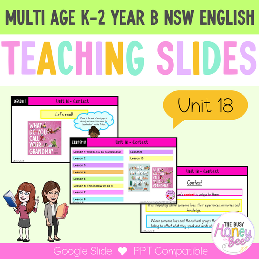 Multi Age Year B Unit 18 Context English Teaching Slides