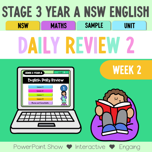 Stage 3 Year A Australian | NSW English Daily Review | Warm-Up Unit 2 Week 2